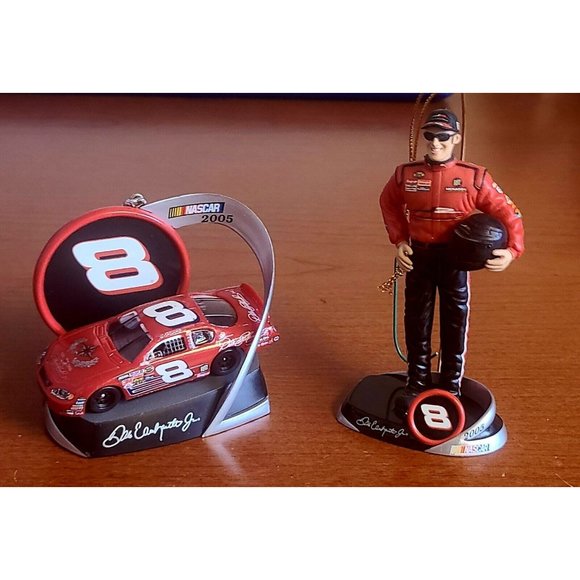 Dale Earnhardt Nascar Ornament Set - 2 Christmas Tree Ornaments - Picture 1 of 9